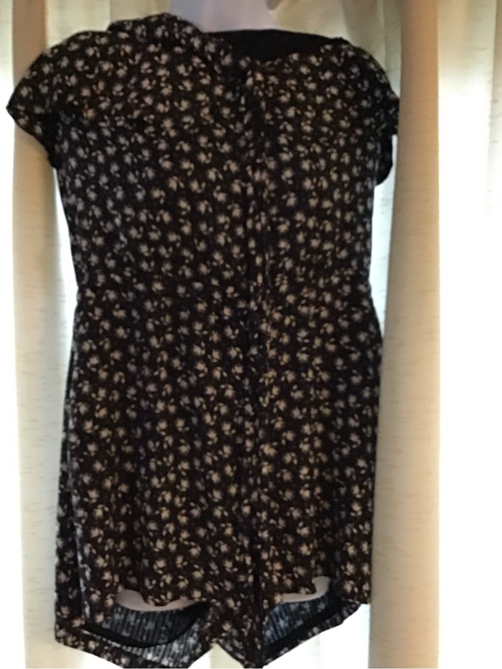 Black Floral Short Sleeve romper